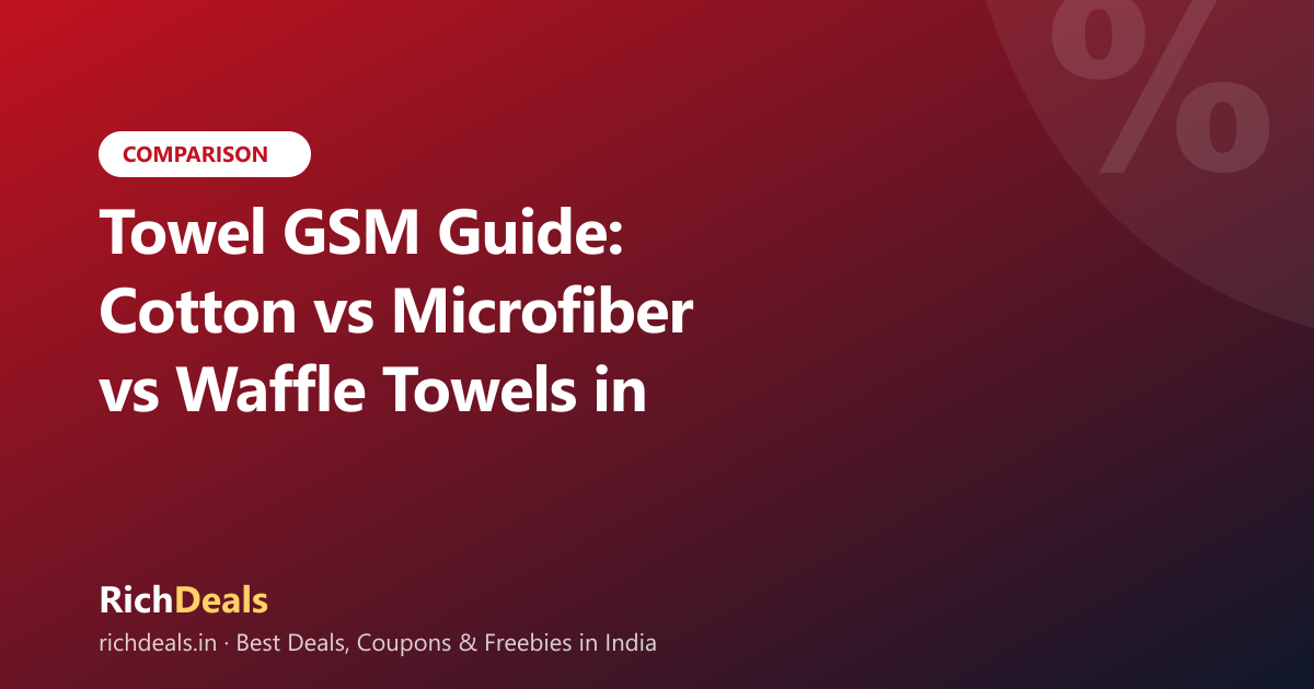 Towel GSM Guide: Cotton vs Microfiber vs Waffle Towels in India (2026)